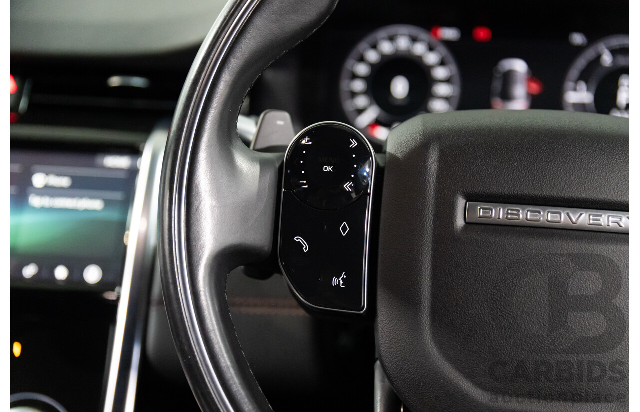 10/2019 Land Rover Discovery Sport D180 R-Dynamic SE (132kW) AWD L550 MY20 4D Wagon Santorini Black Metallic Turbo Diesel 2.0L - 7 Seater