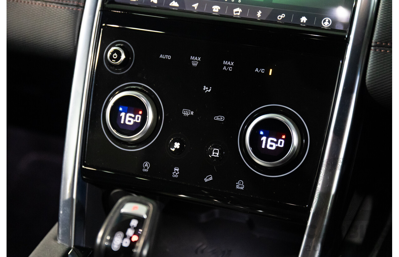10/2019 Land Rover Discovery Sport D180 R-Dynamic SE (132kW) AWD L550 MY20 4D Wagon Santorini Black Metallic Turbo Diesel 2.0L - 7 Seater
