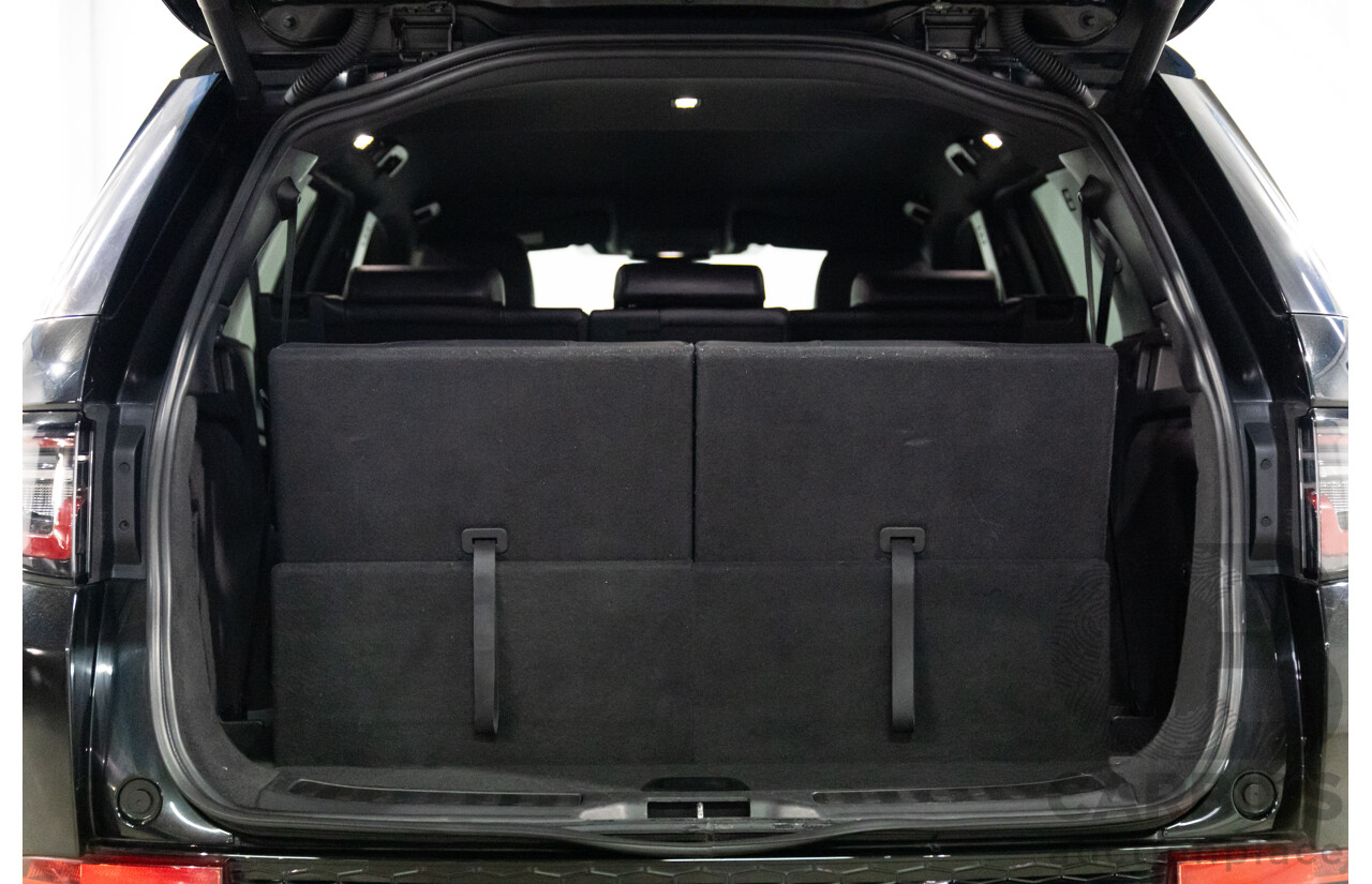 10/2019 Land Rover Discovery Sport D180 R-Dynamic SE (132kW) AWD L550 MY20 4D Wagon Santorini Black Metallic Turbo Diesel 2.0L - 7 Seater