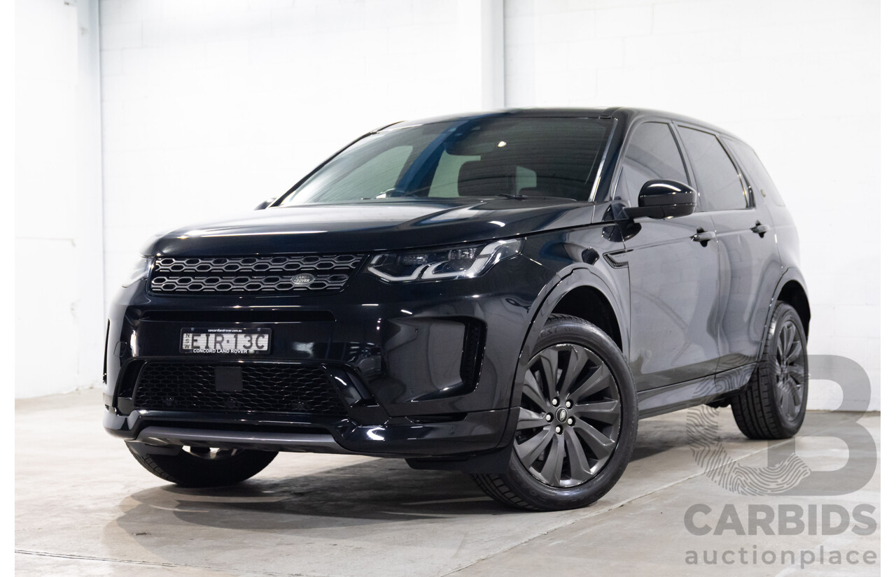 10/2019 Land Rover Discovery Sport D180 R-Dynamic SE (132kW) AWD L550 MY20 4D Wagon Santorini Black Metallic Turbo Diesel 2.0L - 7 Seater