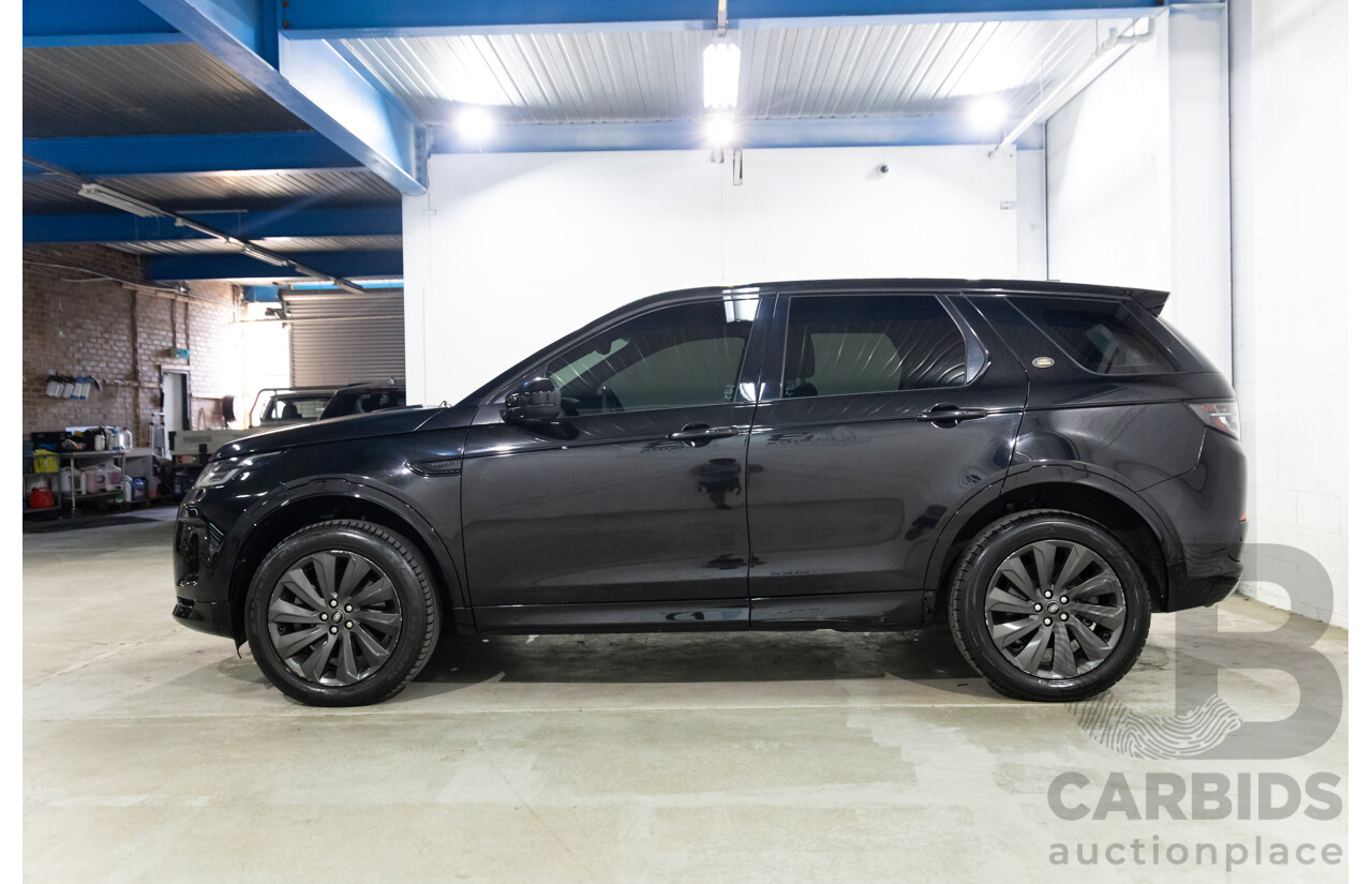 10/2019 Land Rover Discovery Sport D180 R-Dynamic SE (132kW) AWD L550 MY20 4D Wagon Santorini Black Metallic Turbo Diesel 2.0L - 7 Seater