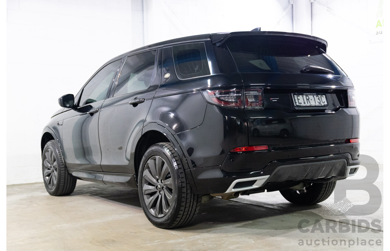 10/2019 Land Rover Discovery Sport D180 R-Dynamic SE (132kW) AWD L550 MY20 4D Wagon Santorini Black Metallic Turbo Diesel 2.0L - 7 Seater