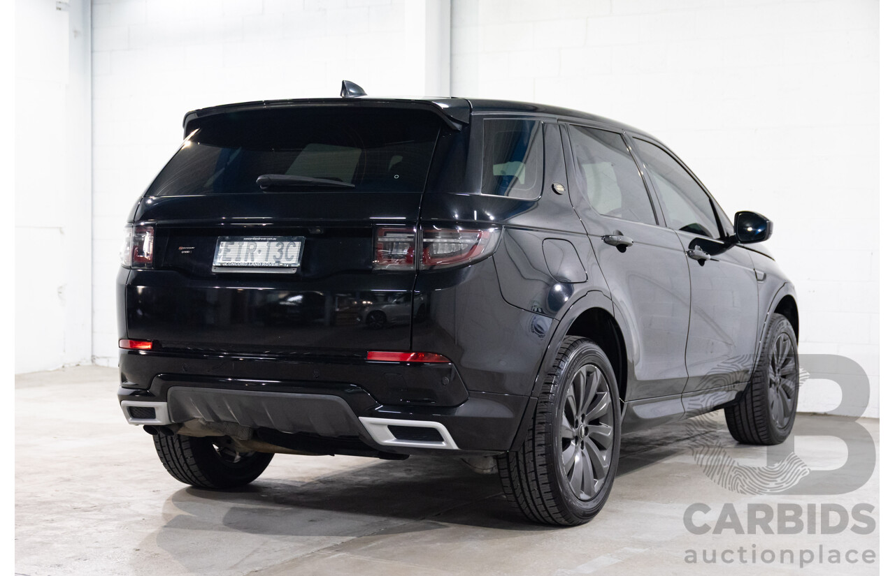 10/2019 Land Rover Discovery Sport D180 R-Dynamic SE (132kW) AWD L550 MY20 4D Wagon Santorini Black Metallic Turbo Diesel 2.0L - 7 Seater
