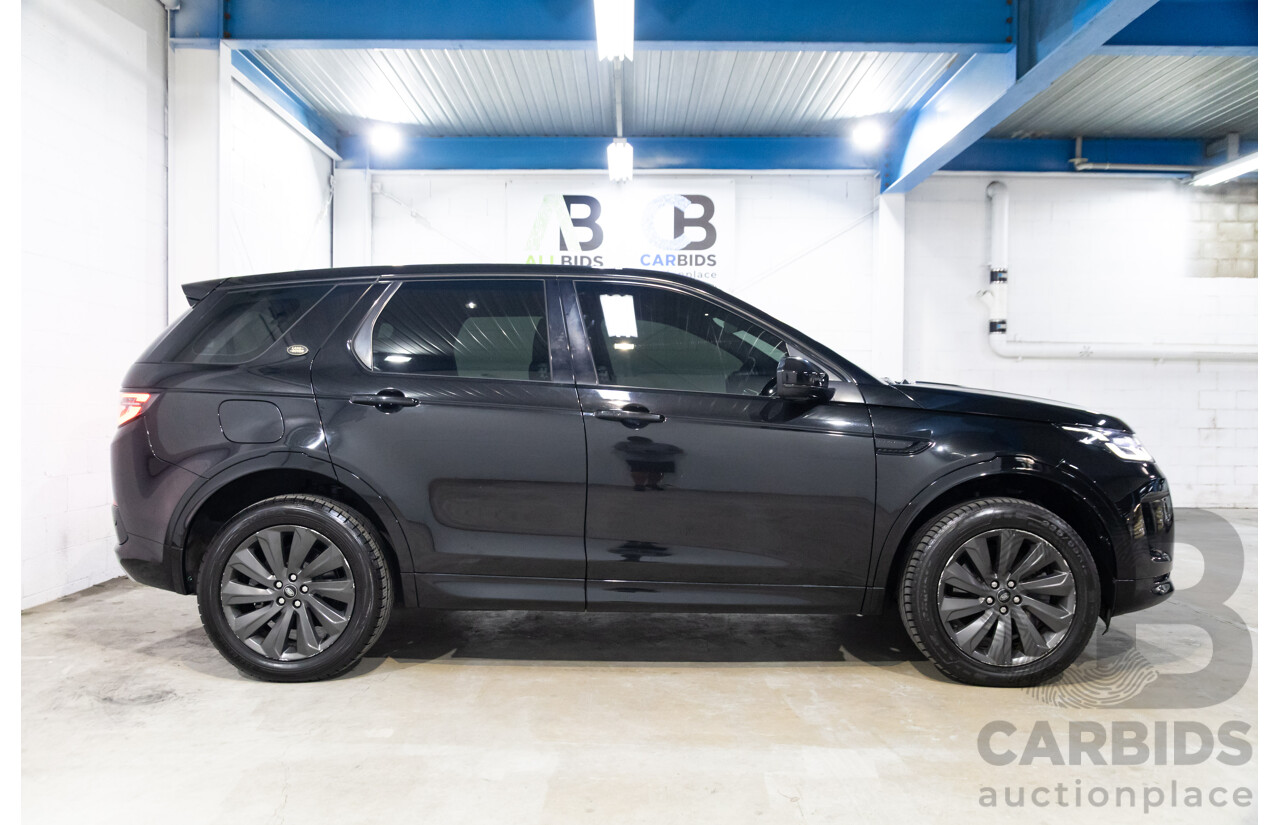 10/2019 Land Rover Discovery Sport D180 R-Dynamic SE (132kW) AWD L550 MY20 4D Wagon Santorini Black Metallic Turbo Diesel 2.0L - 7 Seater