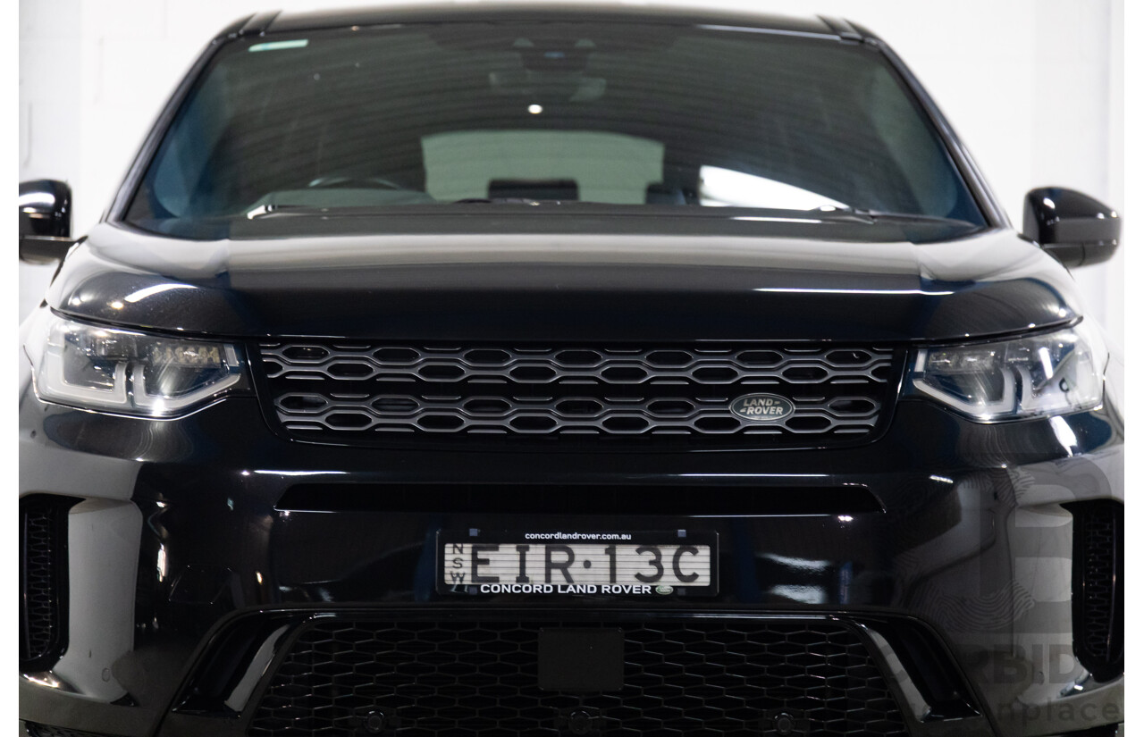 10/2019 Land Rover Discovery Sport D180 R-Dynamic SE (132kW) AWD L550 MY20 4D Wagon Santorini Black Metallic Turbo Diesel 2.0L - 7 Seater