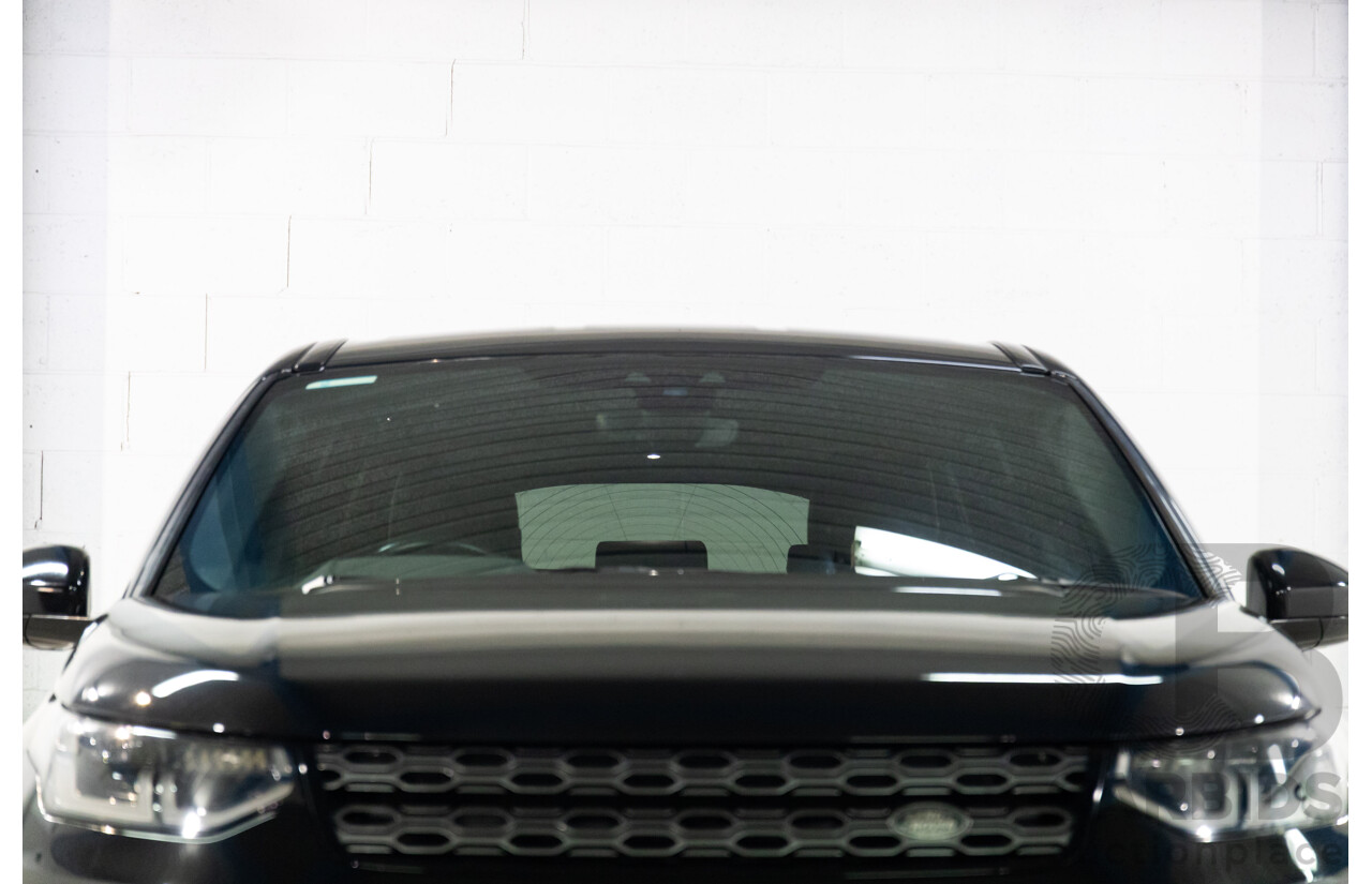 10/2019 Land Rover Discovery Sport D180 R-Dynamic SE (132kW) AWD L550 MY20 4D Wagon Santorini Black Metallic Turbo Diesel 2.0L - 7 Seater