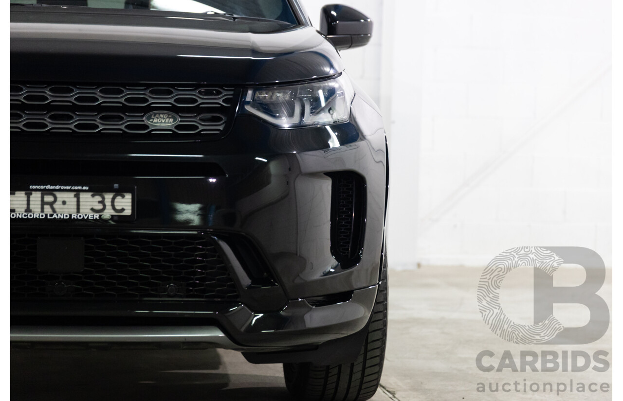 10/2019 Land Rover Discovery Sport D180 R-Dynamic SE (132kW) AWD L550 MY20 4D Wagon Santorini Black Metallic Turbo Diesel 2.0L - 7 Seater