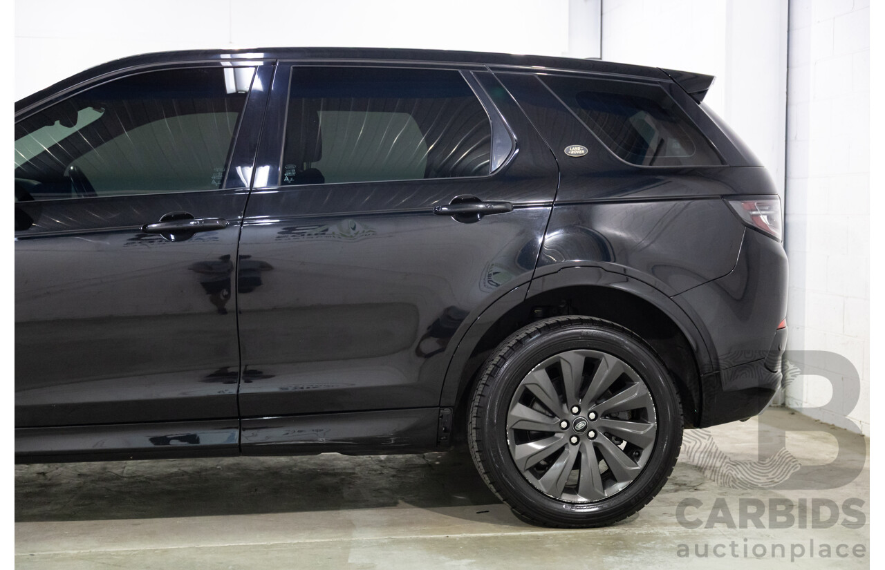 10/2019 Land Rover Discovery Sport D180 R-Dynamic SE (132kW) AWD L550 MY20 4D Wagon Santorini Black Metallic Turbo Diesel 2.0L - 7 Seater