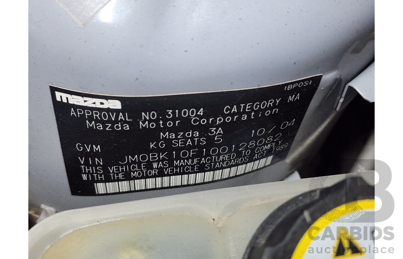 10/2004 Mazda Mazda3 NEO BK 5d Hatchback Silver 2.0L