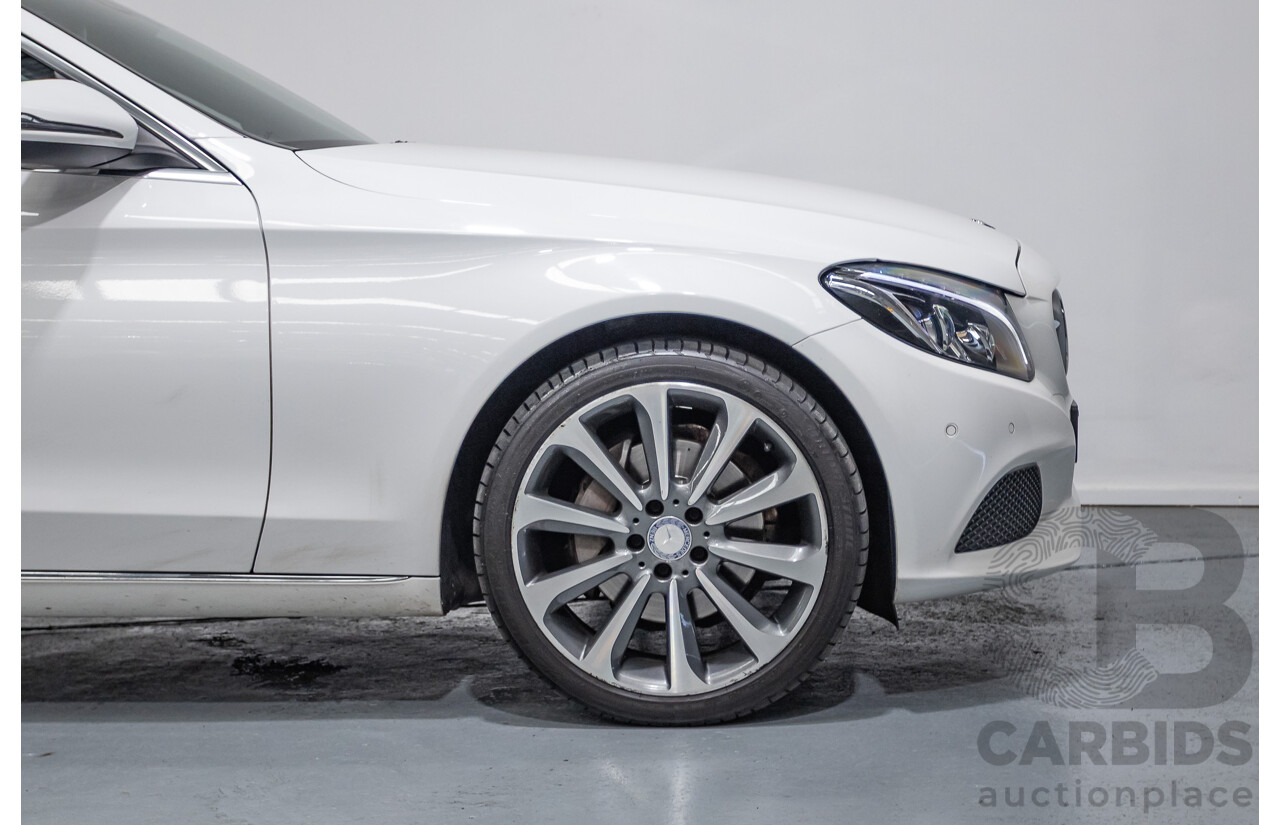 4/2016 Mercedes-Benz C250 205 MY16 4D Polar White Turbo 2.0L