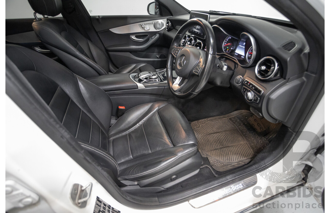 4/2016 Mercedes-Benz C250 205 MY16 4D Polar White Turbo 2.0L
