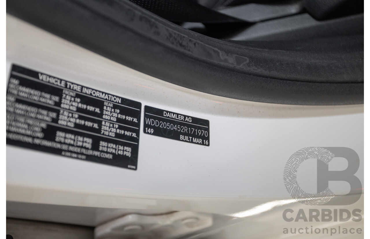 4/2016 Mercedes-Benz C250 205 MY16 4D Polar White Turbo 2.0L