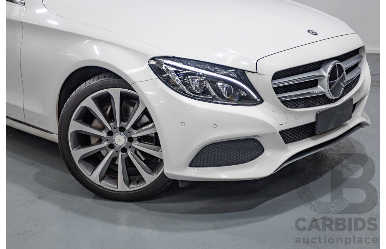 4/2016 Mercedes-Benz C250 205 MY16 4D Polar White Turbo 2.0L