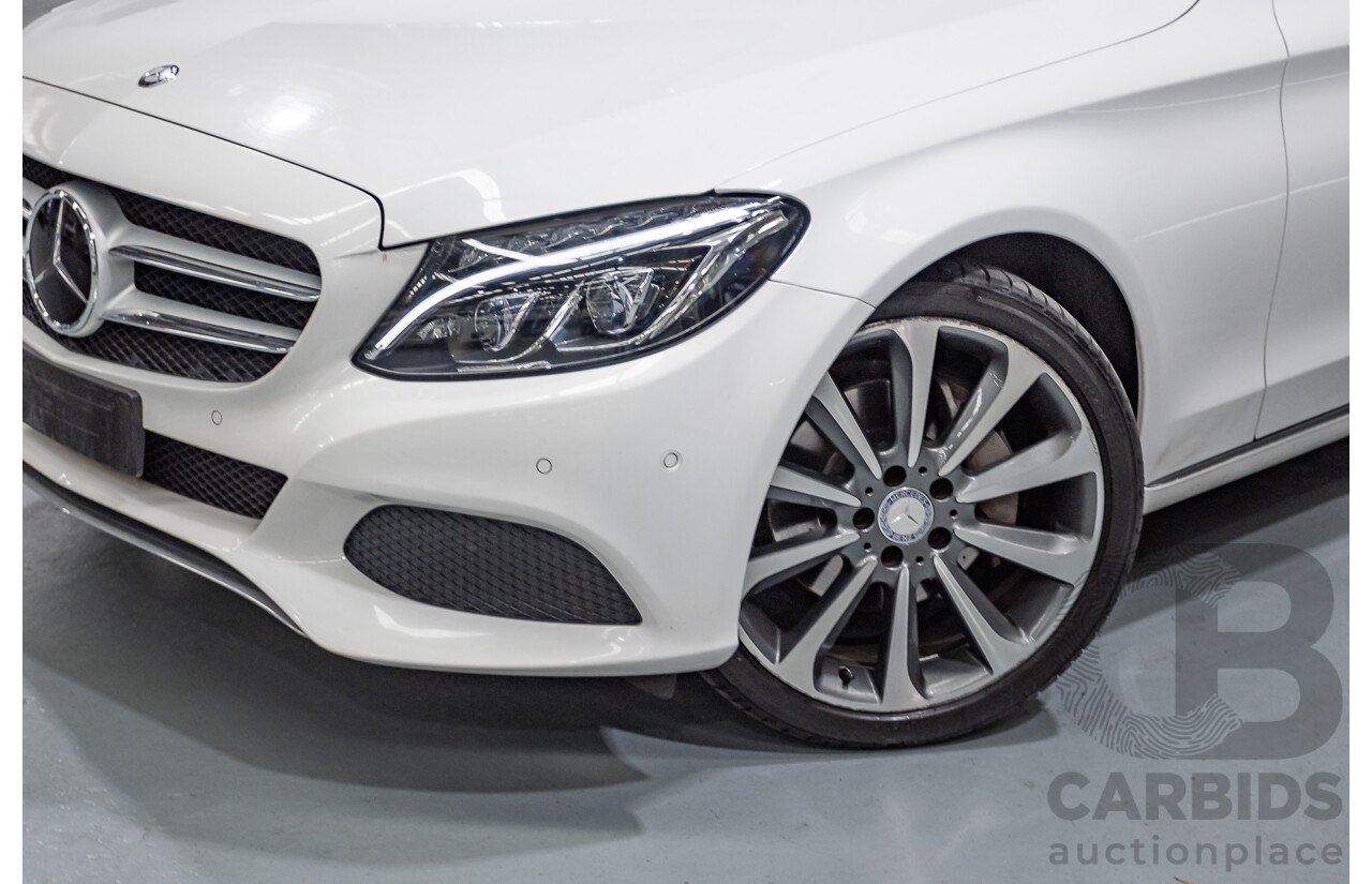 4/2016 Mercedes-Benz C250 205 MY16 4D Polar White Turbo 2.0L