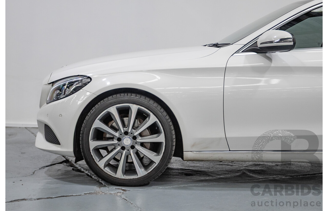 4/2016 Mercedes-Benz C250 205 MY16 4D Polar White Turbo 2.0L