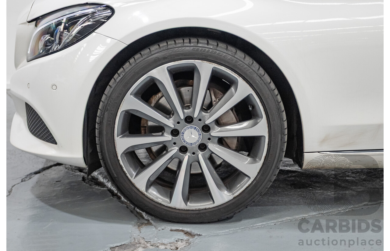 4/2016 Mercedes-Benz C250 205 MY16 4D Polar White Turbo 2.0L