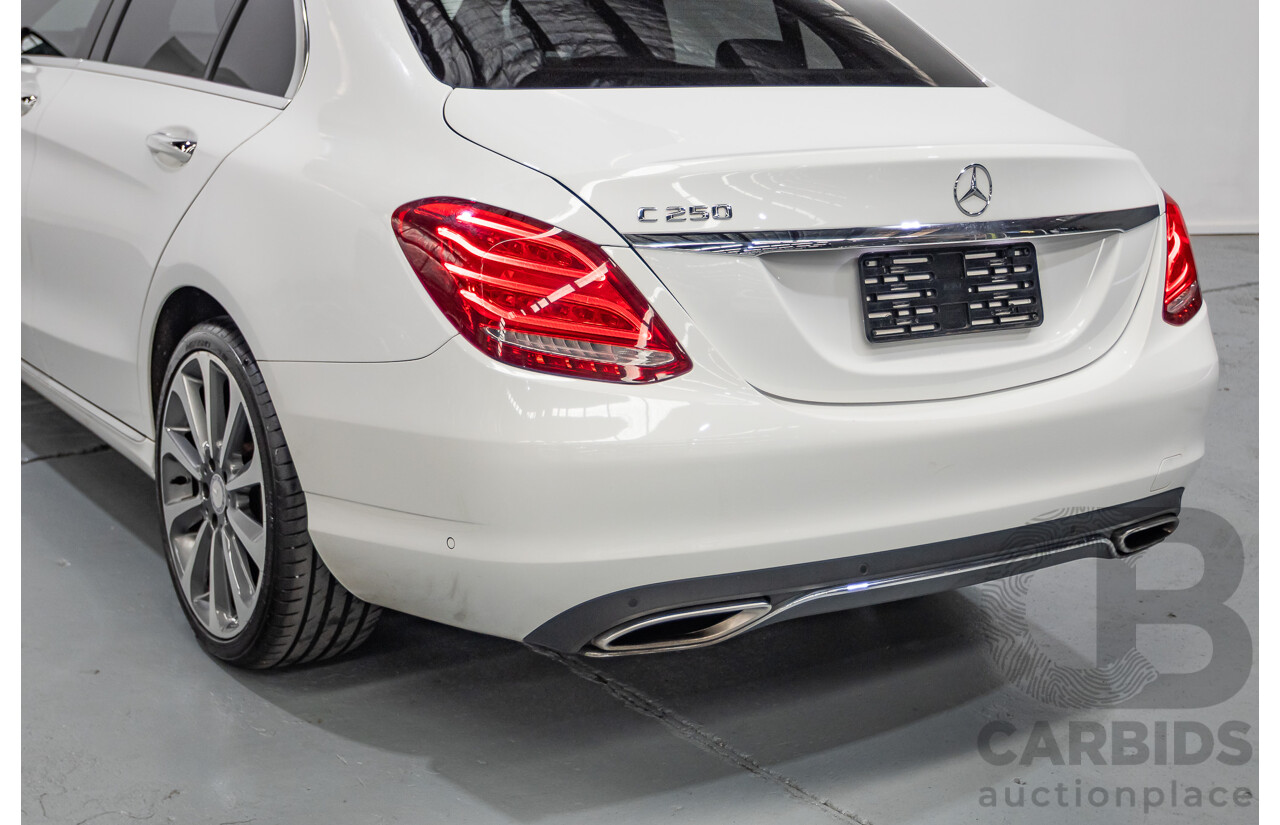 4/2016 Mercedes-Benz C250 205 MY16 4D Polar White Turbo 2.0L