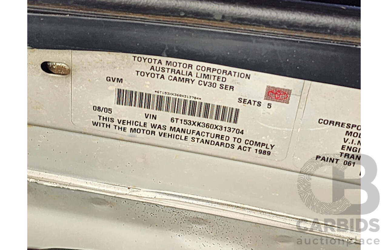 8/2005 Toyota Camry Altise MCV36R UPGRADE 4d Sedan White 3.0L