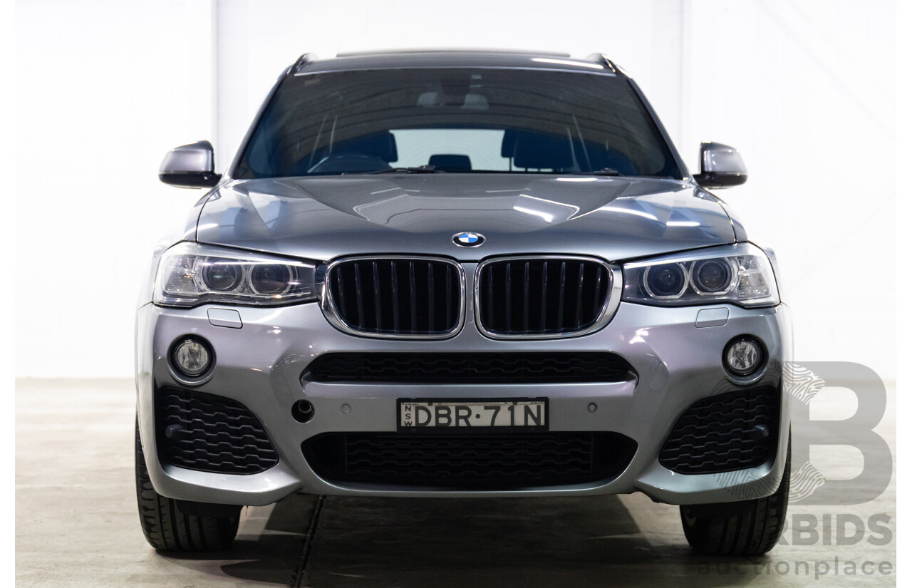09/2015 BMW X3 xDrive20i M Sport (AWD) F25 MY15 4d Wagon Space Grey Metallic Turbo 2.0L