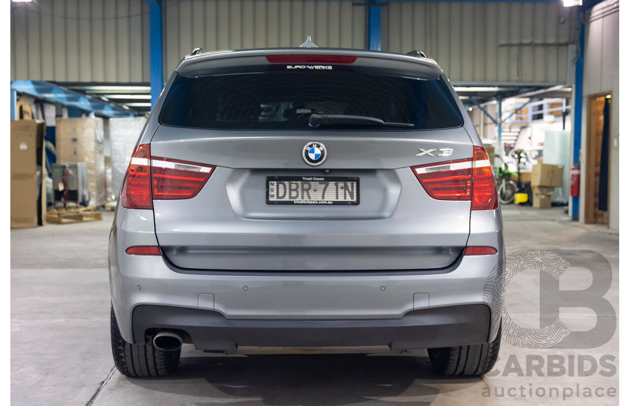 09/2015 BMW X3 xDrive20i M Sport (AWD) F25 MY15 4d Wagon Space Grey Metallic Turbo 2.0L