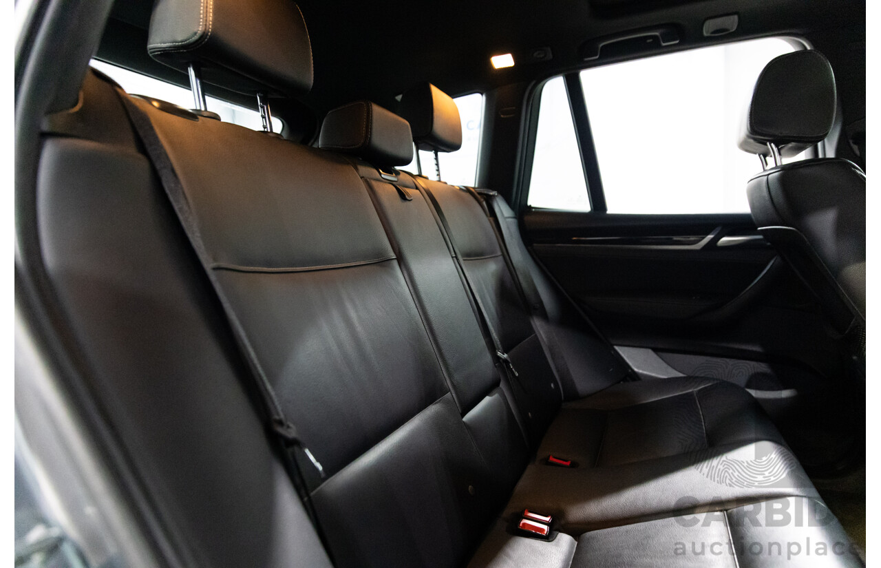 09/2015 BMW X3 xDrive20i M Sport (AWD) F25 MY15 4d Wagon Space Grey Metallic Turbo 2.0L