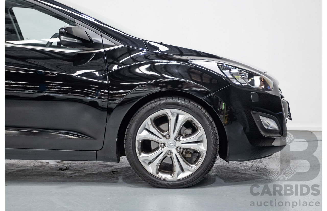 6/2014 Hyundai i30 Premium GD MY14 5D Hatchback Phantom Black Pearl 1.8L
