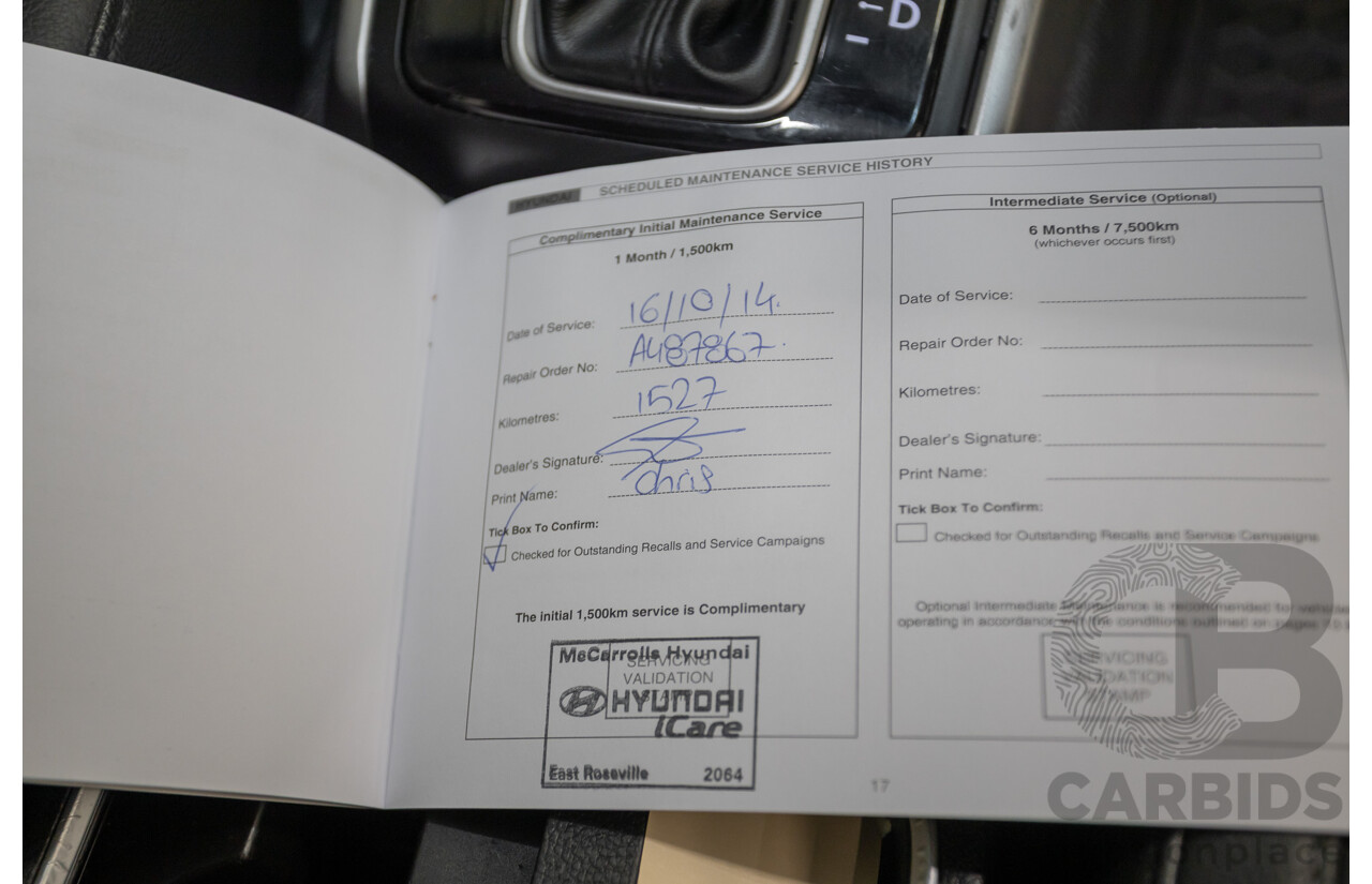 6/2014 Hyundai i30 Premium GD MY14 5D Hatchback Phantom Black Pearl 1.8L