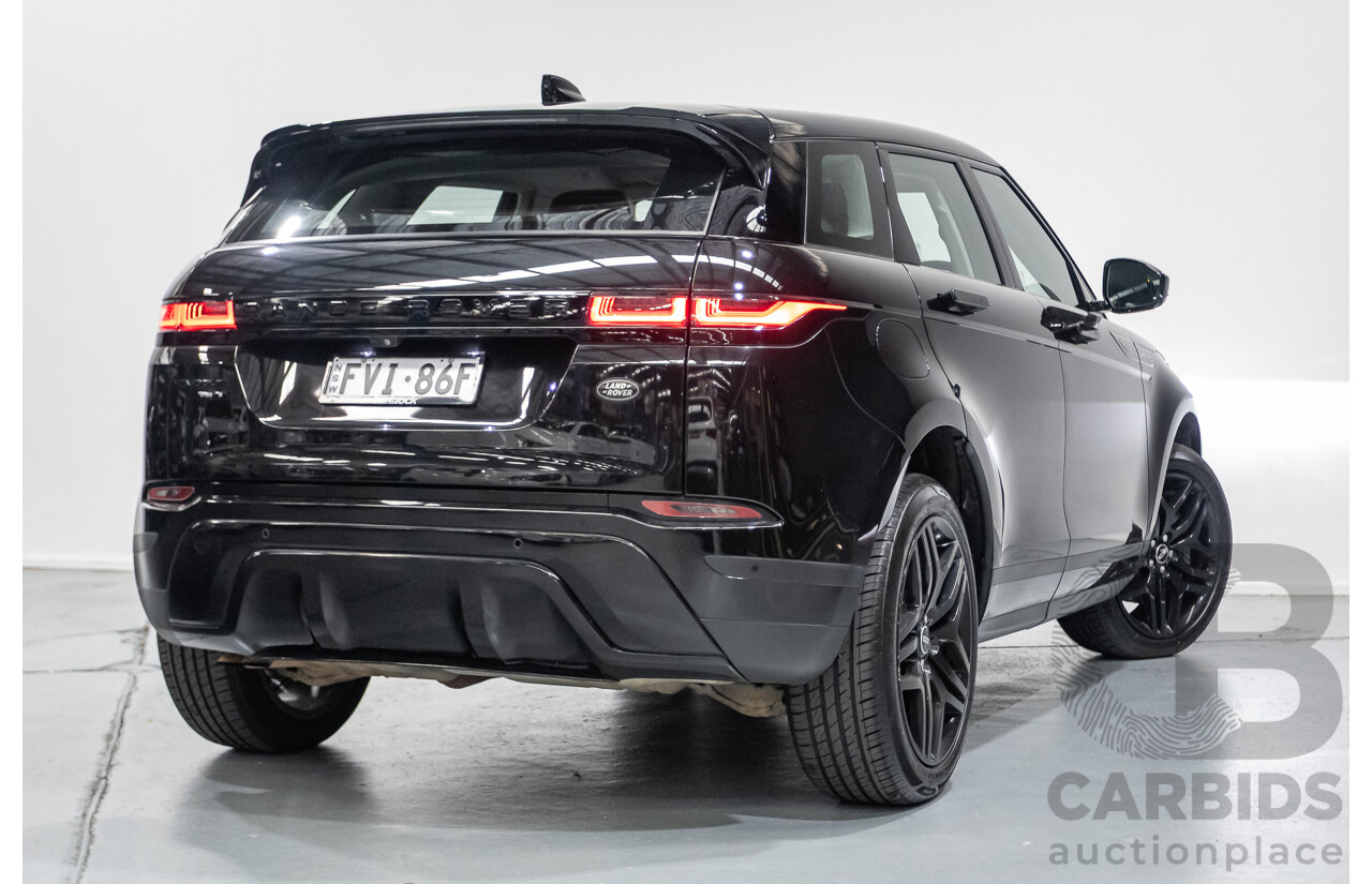 6/2019 Land Rover Range Rover Evoque D180 S (AWD) L551 MY20 4d Wagon Santorini Black Turbo Diesel 2.0L