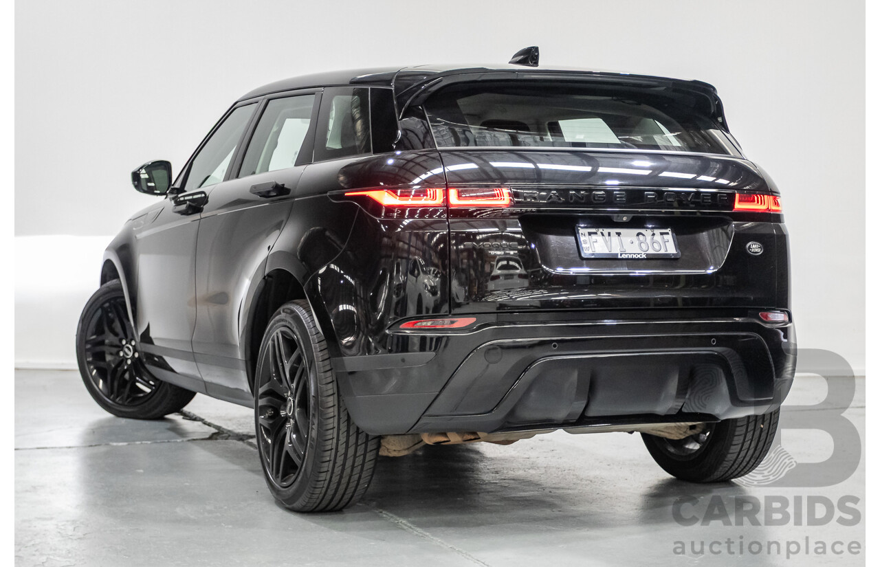 6/2019 Land Rover Range Rover Evoque D180 S (AWD) L551 MY20 4d Wagon Santorini Black Turbo Diesel 2.0L
