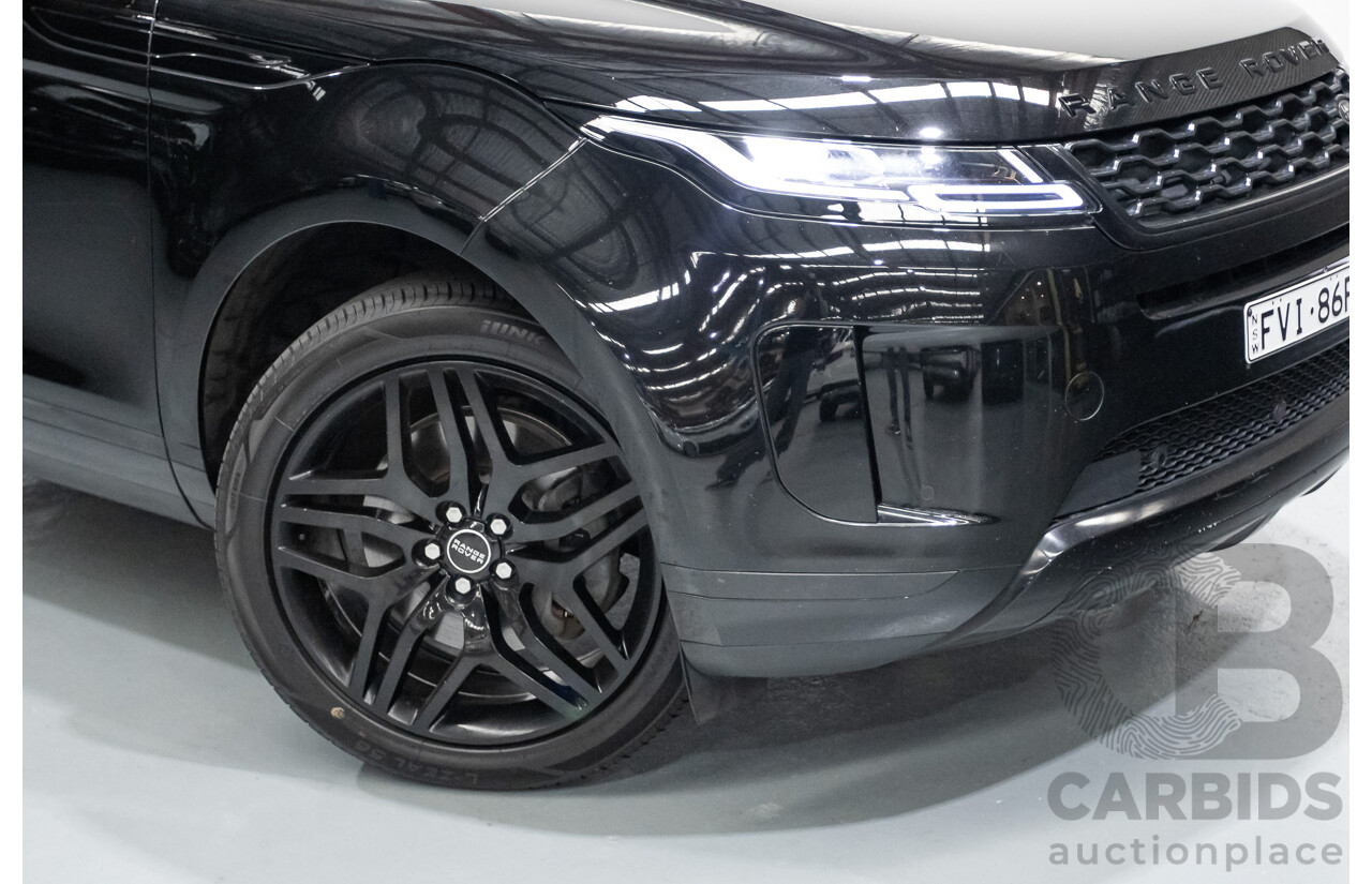 6/2019 Land Rover Range Rover Evoque D180 S (AWD) L551 MY20 4d Wagon Santorini Black Turbo Diesel 2.0L