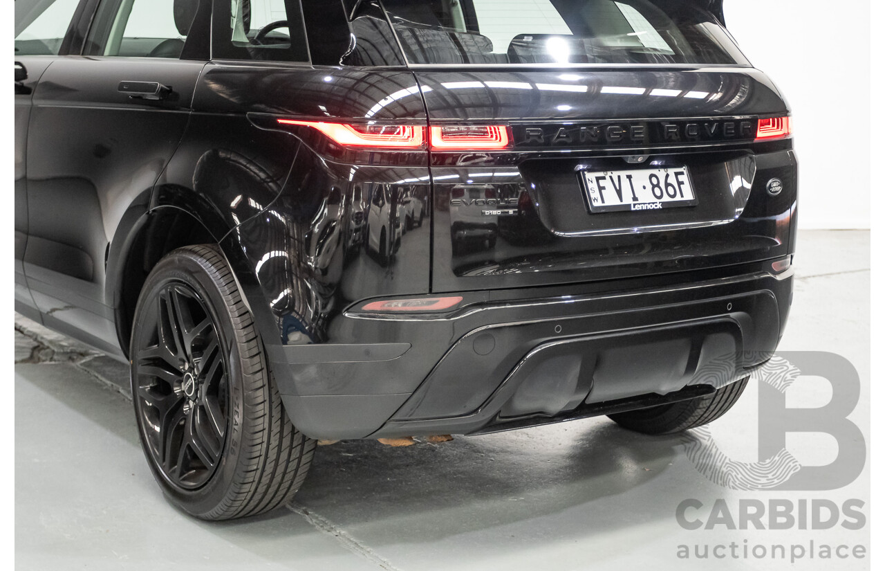 6/2019 Land Rover Range Rover Evoque D180 S (AWD) L551 MY20 4d Wagon Santorini Black Turbo Diesel 2.0L
