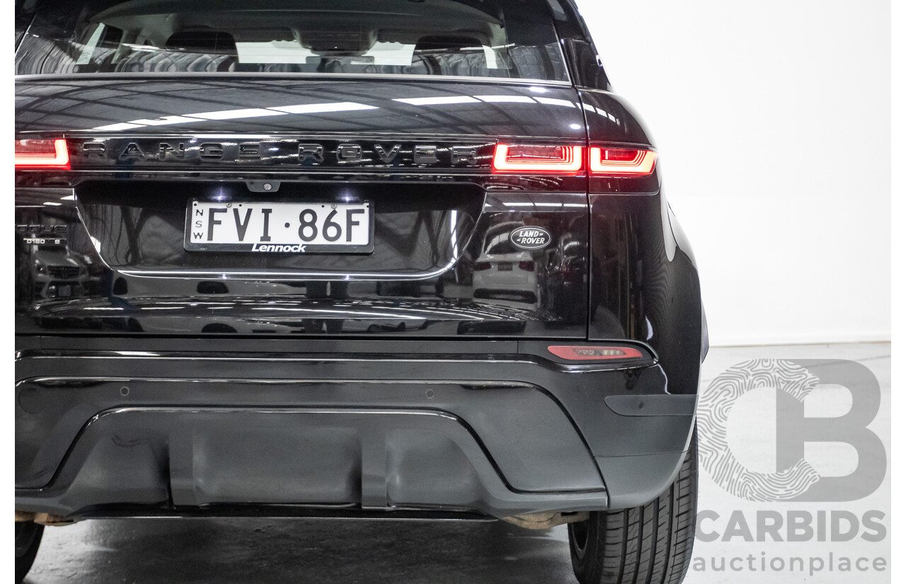 6/2019 Land Rover Range Rover Evoque D180 S (AWD) L551 MY20 4d Wagon Santorini Black Turbo Diesel 2.0L