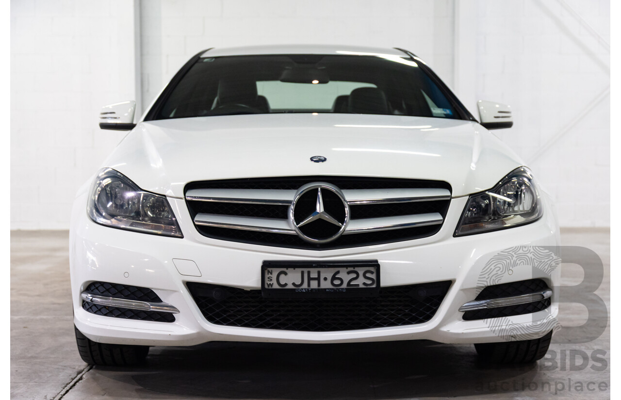 11/2012 Mercedes-Benz C180 BE W204 MY12 2d Coupe Polar White Turbo 1.8L