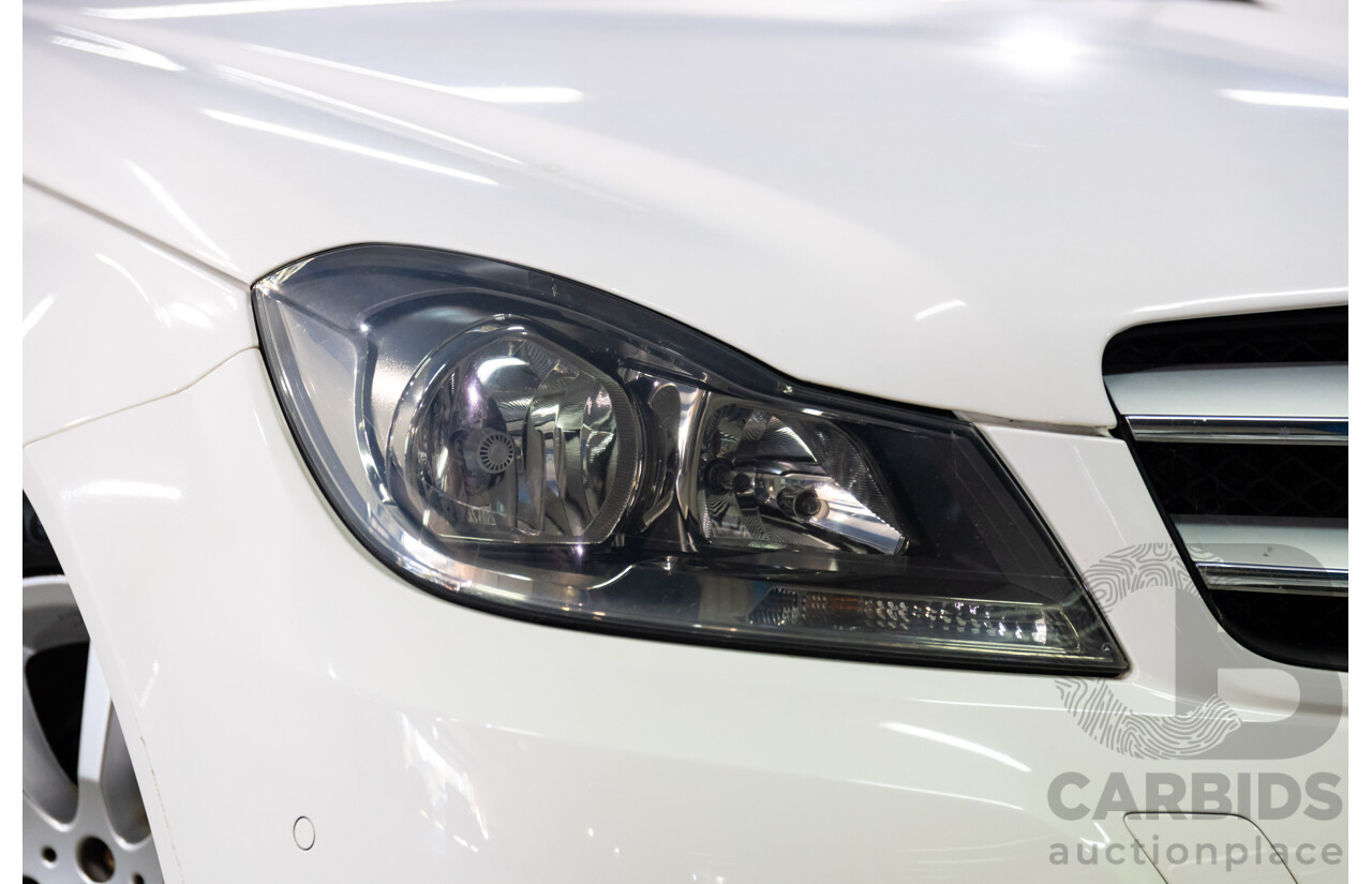 11/2012 Mercedes-Benz C180 BE W204 MY12 2d Coupe Polar White Turbo 1.8L