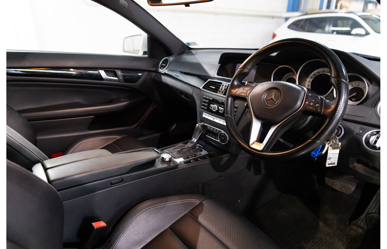 11/2012 Mercedes-Benz C180 BE W204 MY12 2d Coupe Polar White Turbo 1.8L