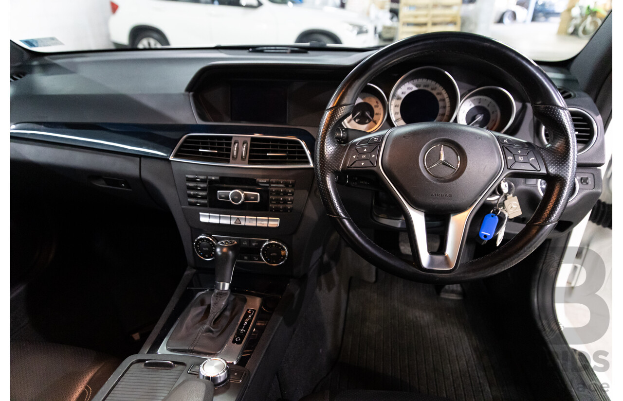 11/2012 Mercedes-Benz C180 BE W204 MY12 2d Coupe Polar White Turbo 1.8L