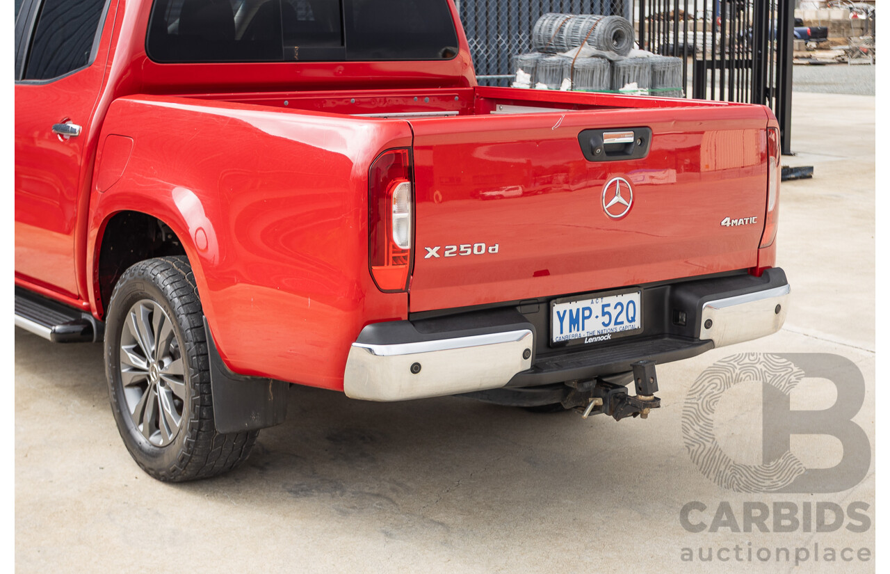 3/2018 Mercedes-Benz X 250d Power 4MATIC (4x4) 470 Dual Cab Danakil Red Twin Turbo Diesel 2.3L