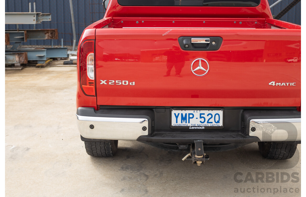 3/2018 Mercedes-Benz X 250d Power 4MATIC (4x4) 470 Dual Cab Danakil Red Twin Turbo Diesel 2.3L