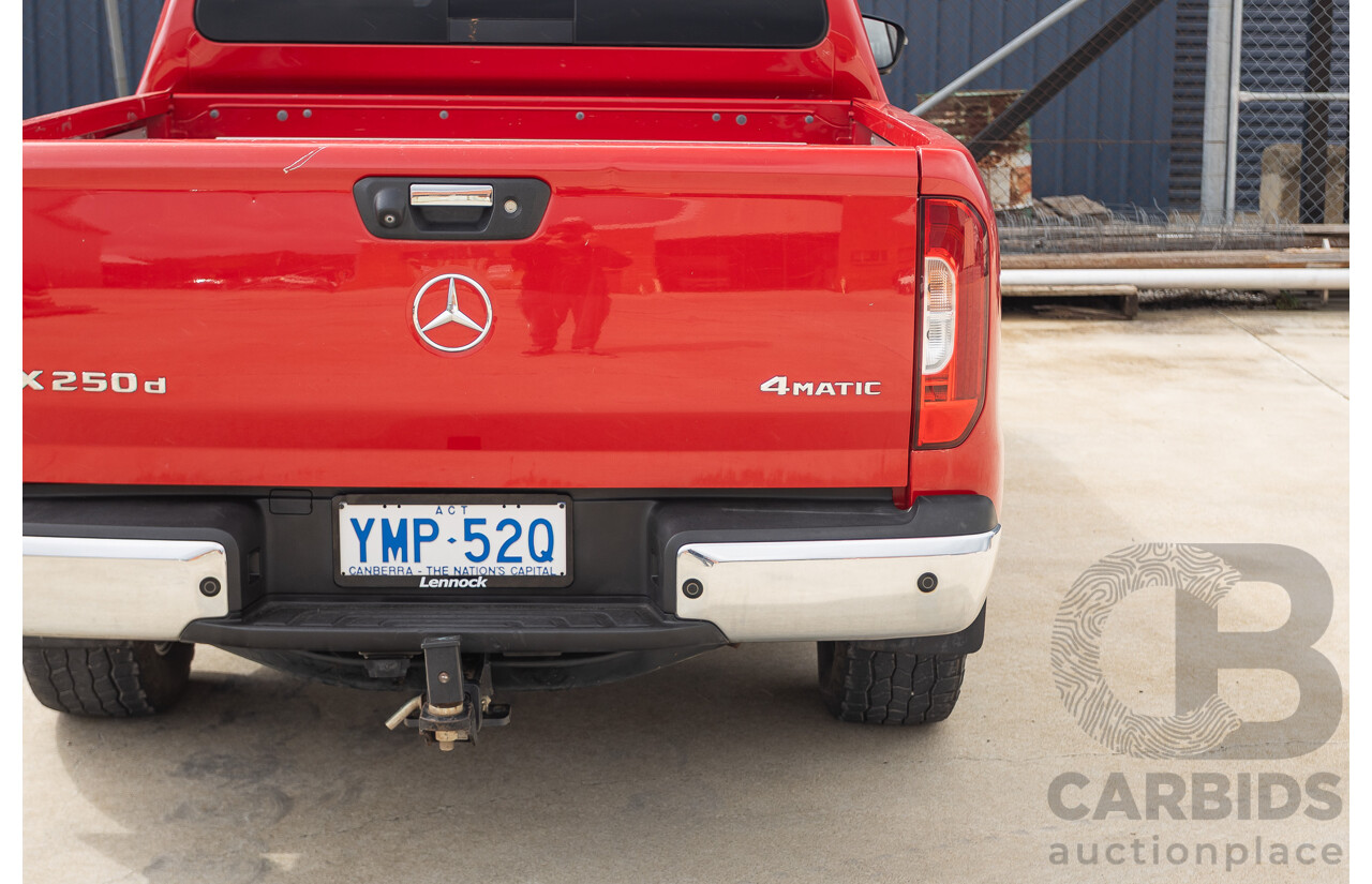 3/2018 Mercedes-Benz X 250d Power 4MATIC (4x4) 470 Dual Cab Danakil Red Twin Turbo Diesel 2.3L