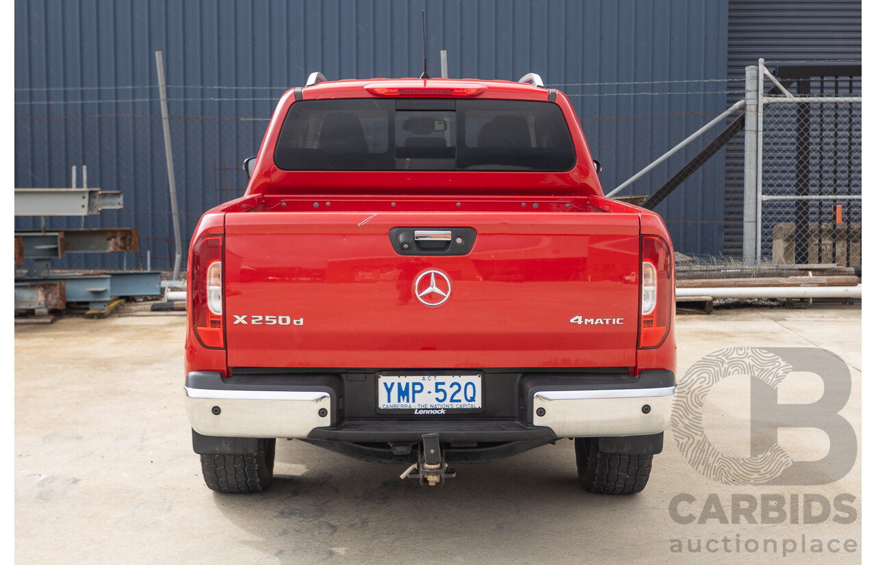 3/2018 Mercedes-Benz X 250d Power 4MATIC (4x4) 470 Dual Cab Danakil Red Twin Turbo Diesel 2.3L