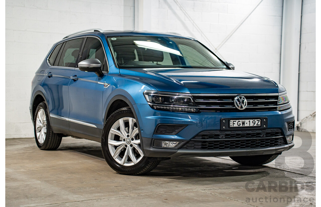 11/2018 Volkswagen Tiguan Allspace 110 TDI Comfortline (AWD) 5NA MY18 4D Wagon Blue Silk Metallic Turbo Diesel 2.0L