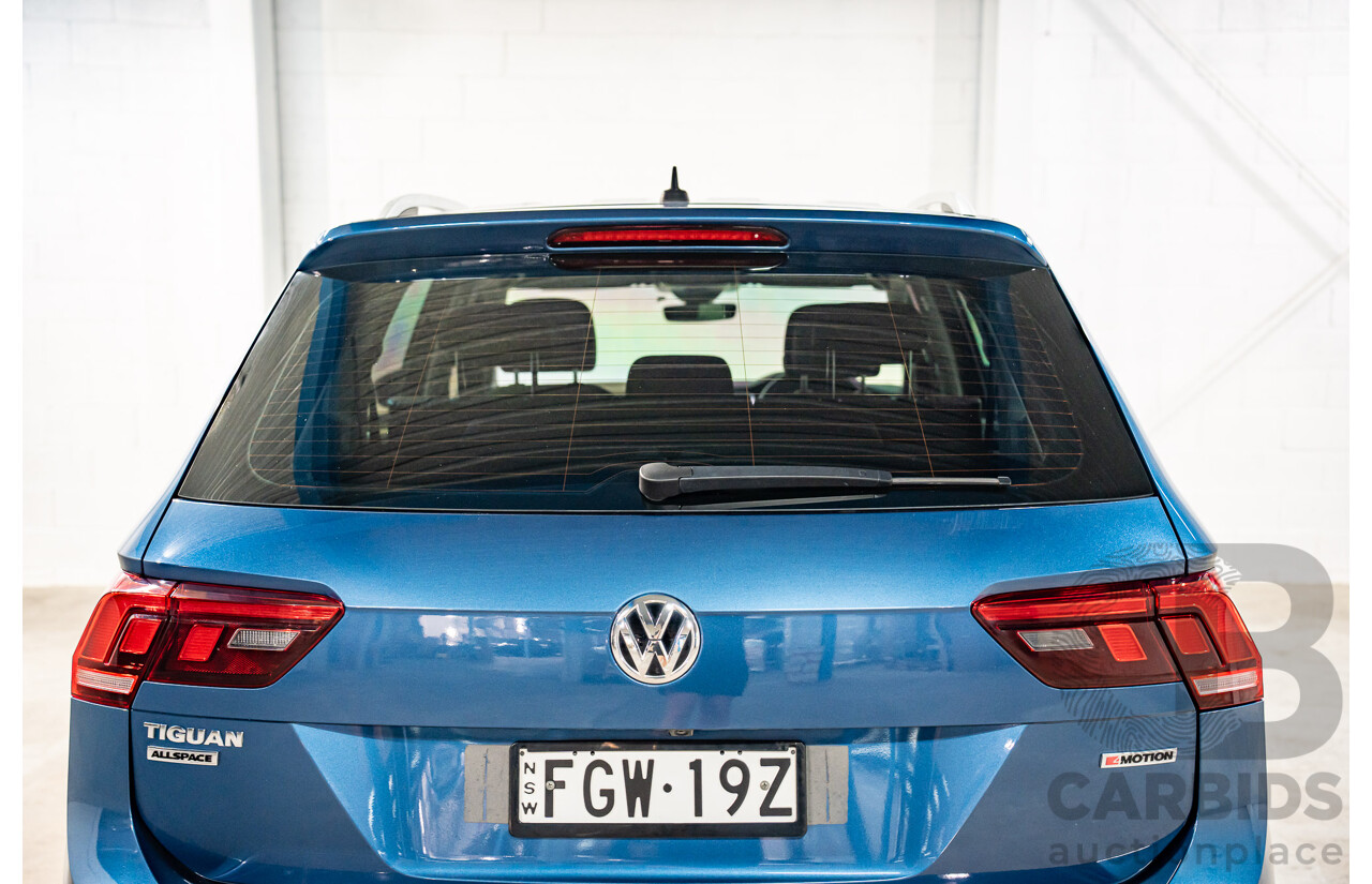 11/2018 Volkswagen Tiguan Allspace 110 TDI Comfortline (AWD) 5NA MY18 4D Wagon Blue Silk Metallic Turbo Diesel 2.0L