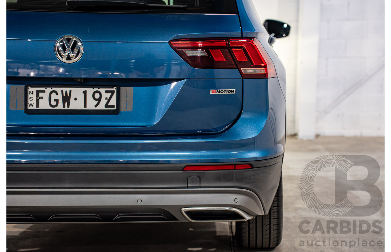 11/2018 Volkswagen Tiguan Allspace 110 TDI Comfortline (AWD) 5NA MY18 4D Wagon Blue Silk Metallic Turbo Diesel 2.0L