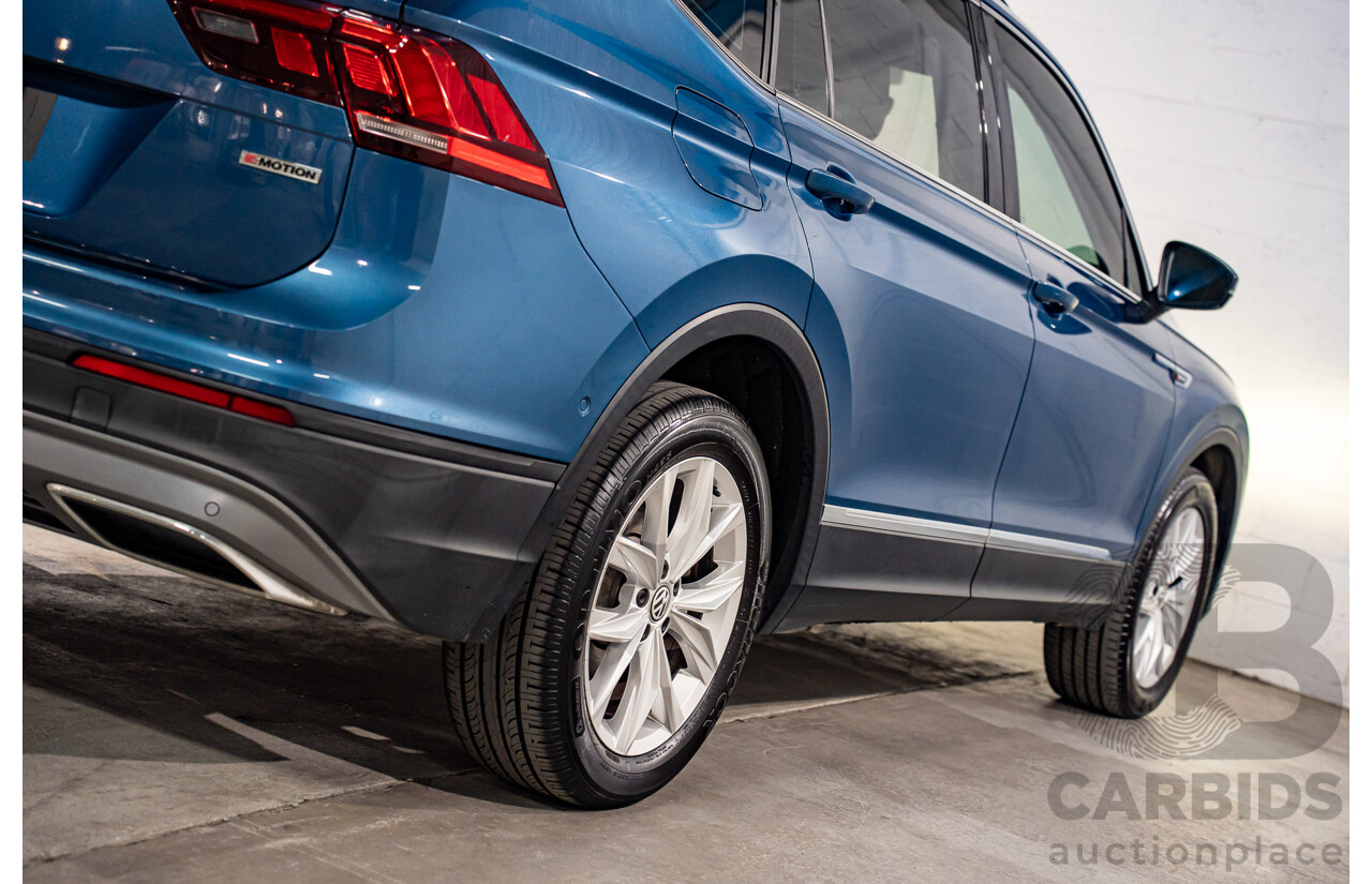 11/2018 Volkswagen Tiguan Allspace 110 TDI Comfortline (AWD) 5NA MY18 4D Wagon Blue Silk Metallic Turbo Diesel 2.0L