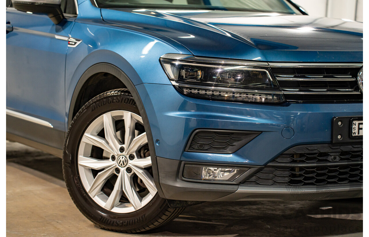 11/2018 Volkswagen Tiguan Allspace 110 TDI Comfortline (AWD) 5NA MY18 4D Wagon Blue Silk Metallic Turbo Diesel 2.0L