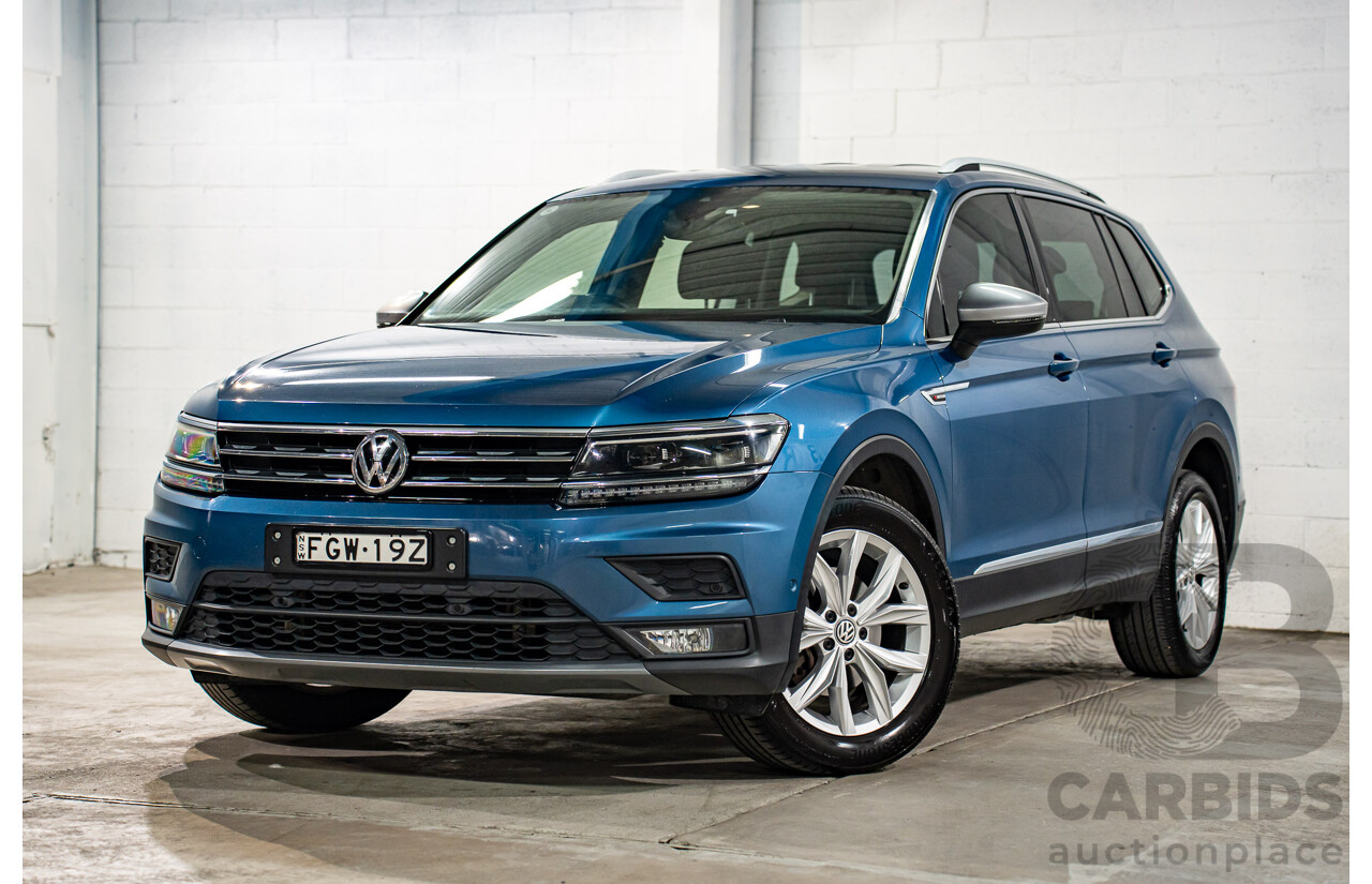 11/2018 Volkswagen Tiguan Allspace 110 TDI Comfortline (AWD) 5NA MY18 4D Wagon Blue Silk Metallic Turbo Diesel 2.0L