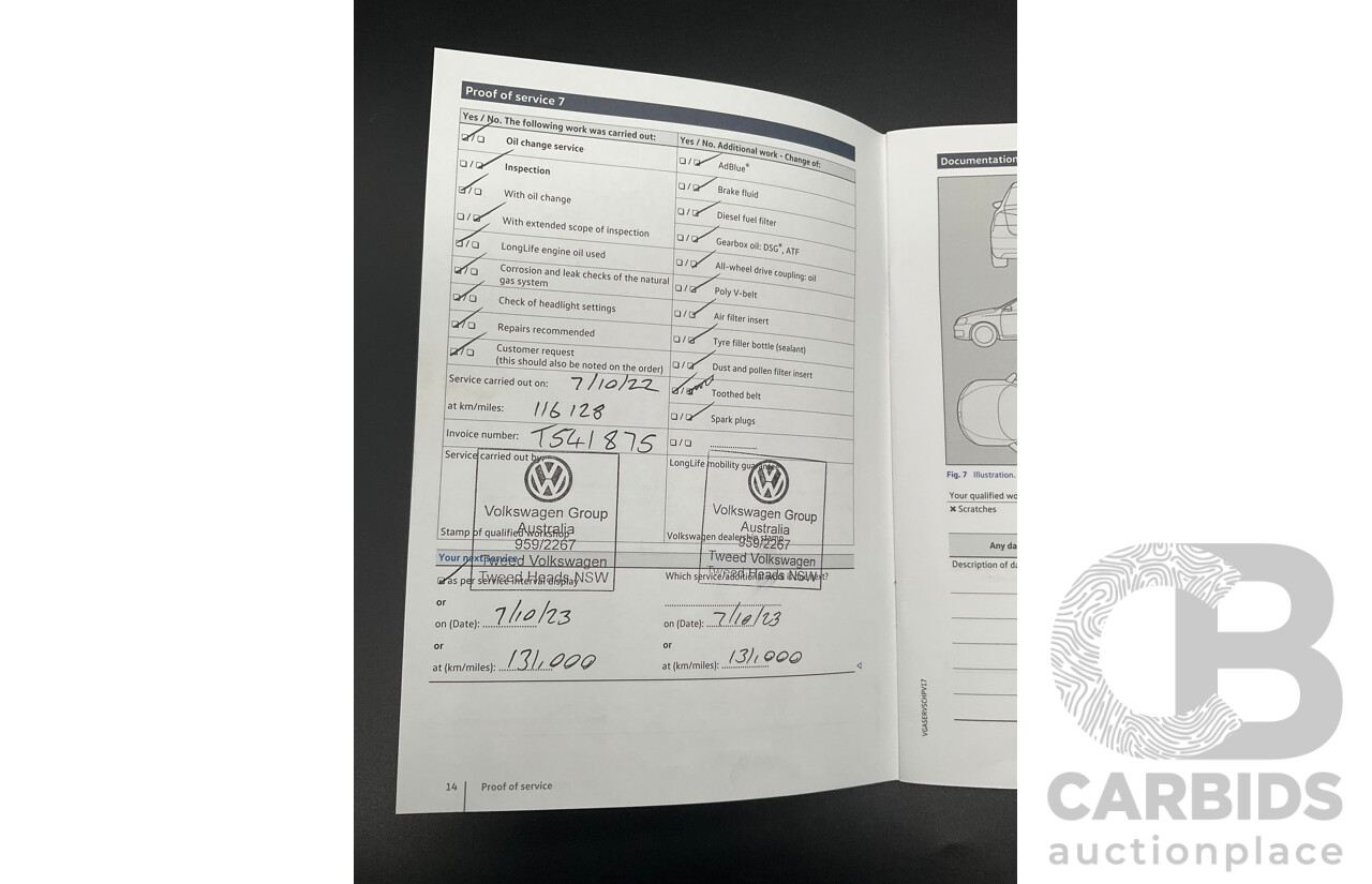 11/2018 Volkswagen Tiguan Allspace 110 TDI Comfortline (AWD) 5NA MY18 4D Wagon Blue Silk Metallic Turbo Diesel 2.0L