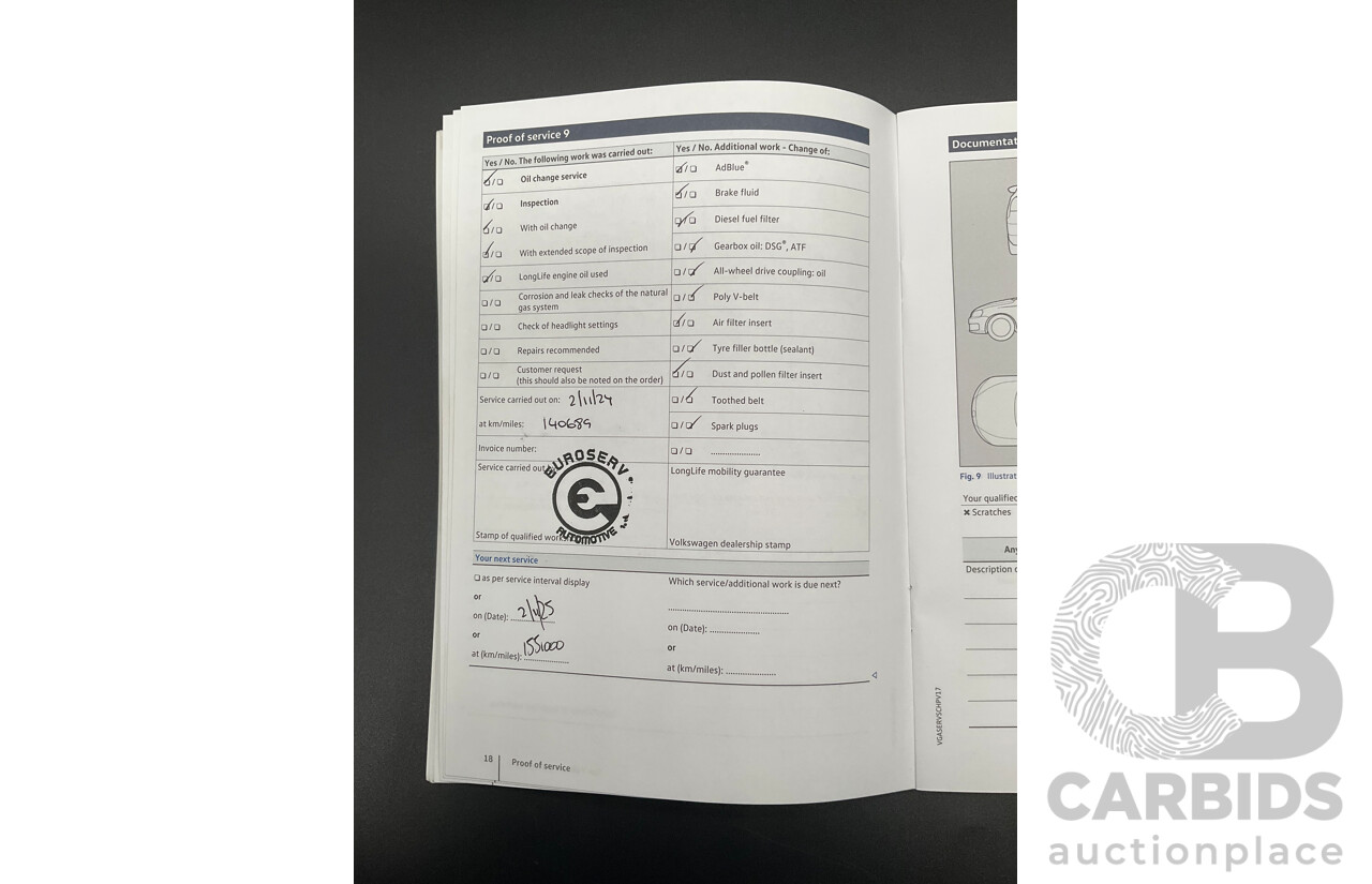 11/2018 Volkswagen Tiguan Allspace 110 TDI Comfortline (AWD) 5NA MY18 4D Wagon Blue Silk Metallic Turbo Diesel 2.0L