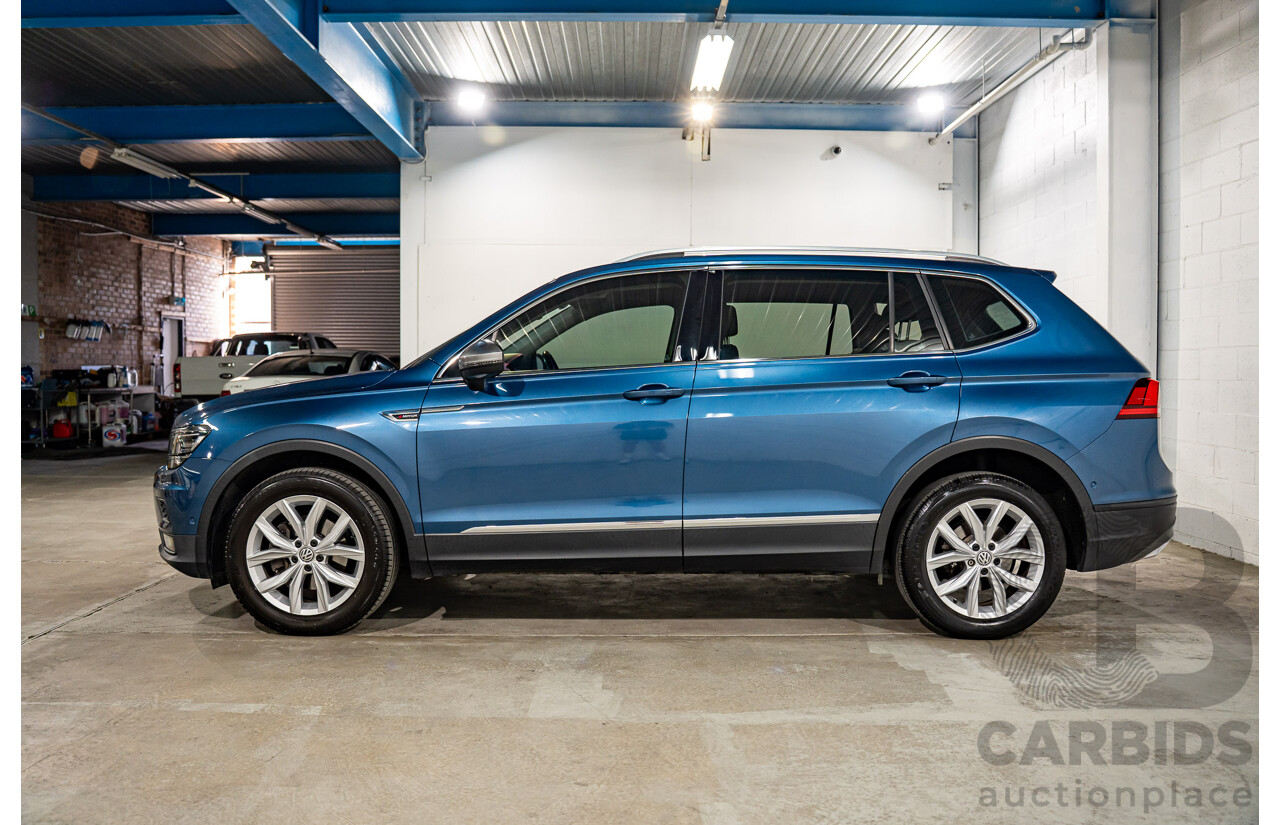 11/2018 Volkswagen Tiguan Allspace 110 TDI Comfortline (AWD) 5NA MY18 4D Wagon Blue Silk Metallic Turbo Diesel 2.0L