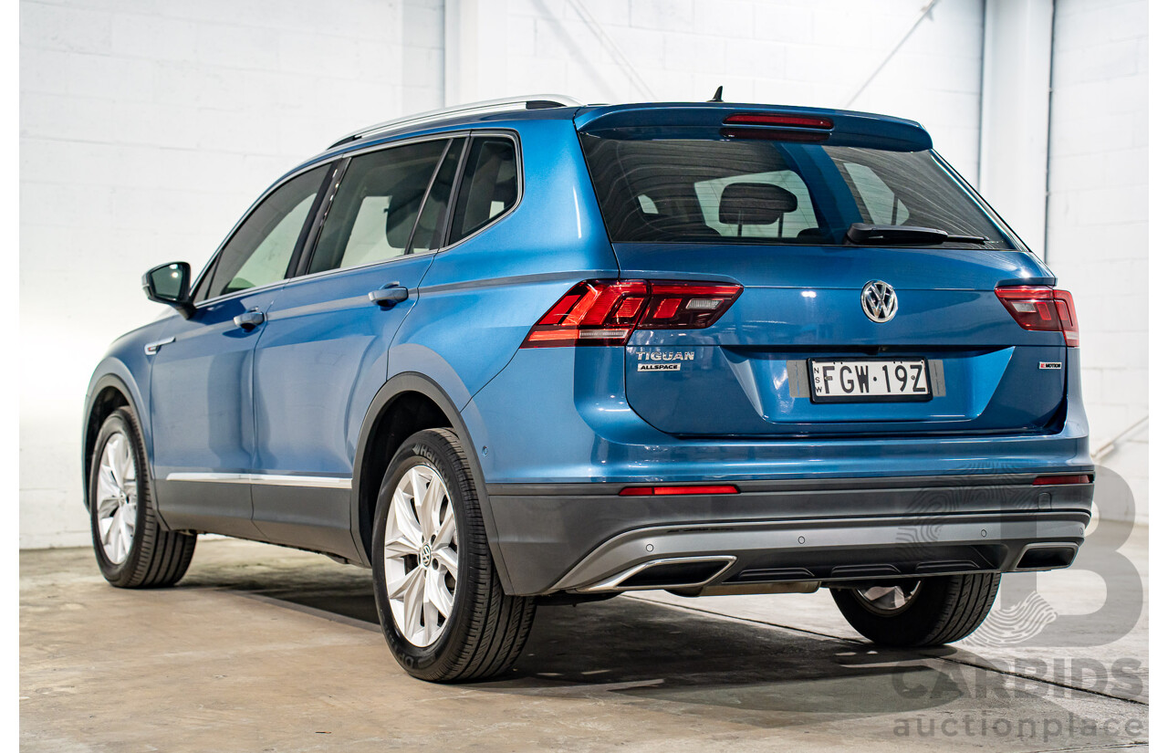 11/2018 Volkswagen Tiguan Allspace 110 TDI Comfortline (AWD) 5NA MY18 4D Wagon Blue Silk Metallic Turbo Diesel 2.0L